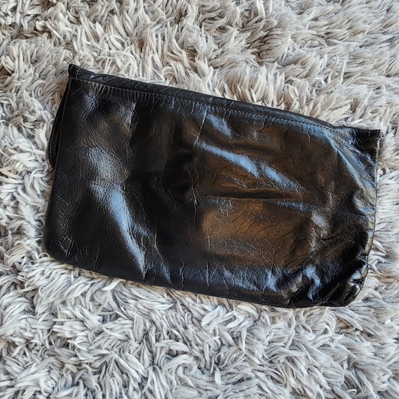 SAS Black Leather Clutch Zipper Pocket‎ Magnetic Closure Rectangle - Picture 14 of 16